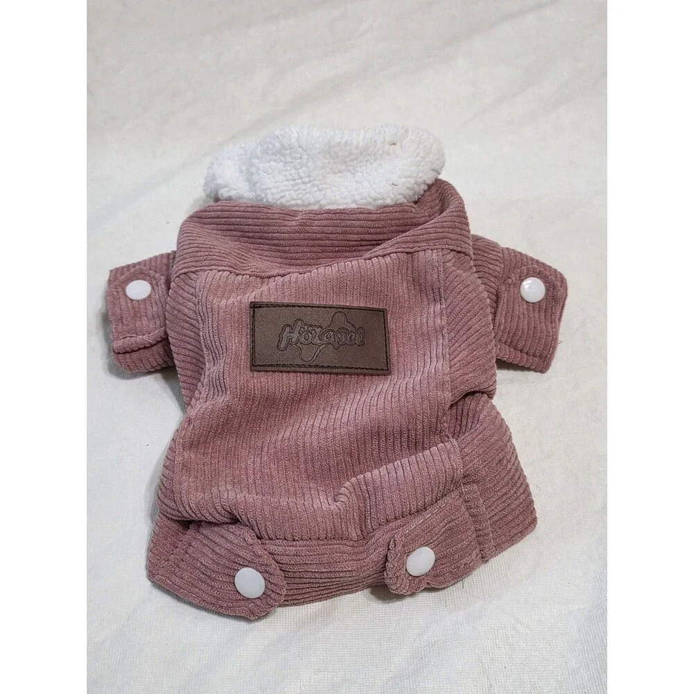 Holapet Corduroy Dusty Pink Dog Coat Size Small